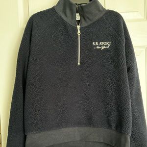 Sporty & Rich navy quarter zip